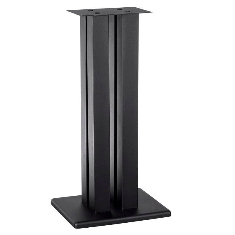 Monolith 24 Inch Speaker Stand (Each) - Black | Supports 75 lbs, Adjustable Spikes, Compatible With Bose, Polk, Sony, Yamaha, Pioneer and others