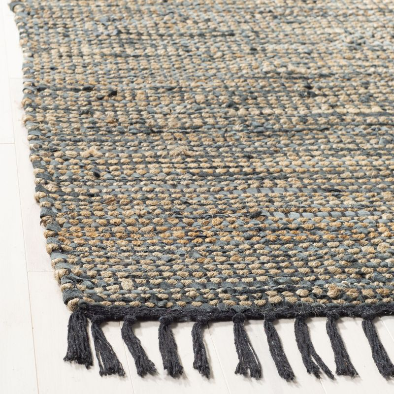 Vintage Leather VTL203 Hand Woven Indoor Area Rug - Grey - 8'x10' - Safavieh