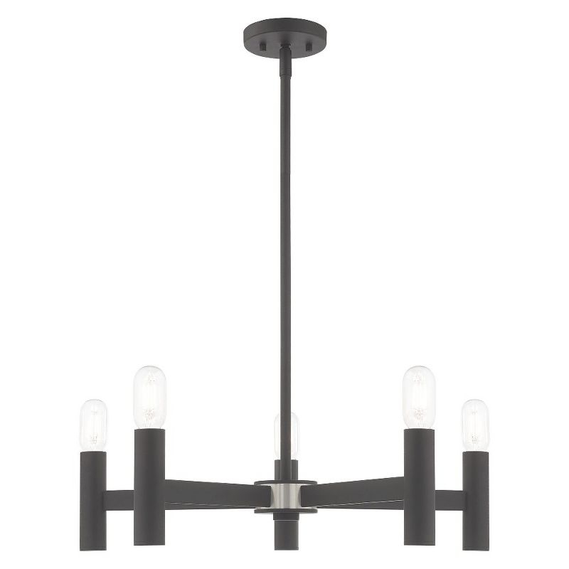 Livex Lighting Copenhagen 5 - Light Chandelier in  Scandinavian Gray