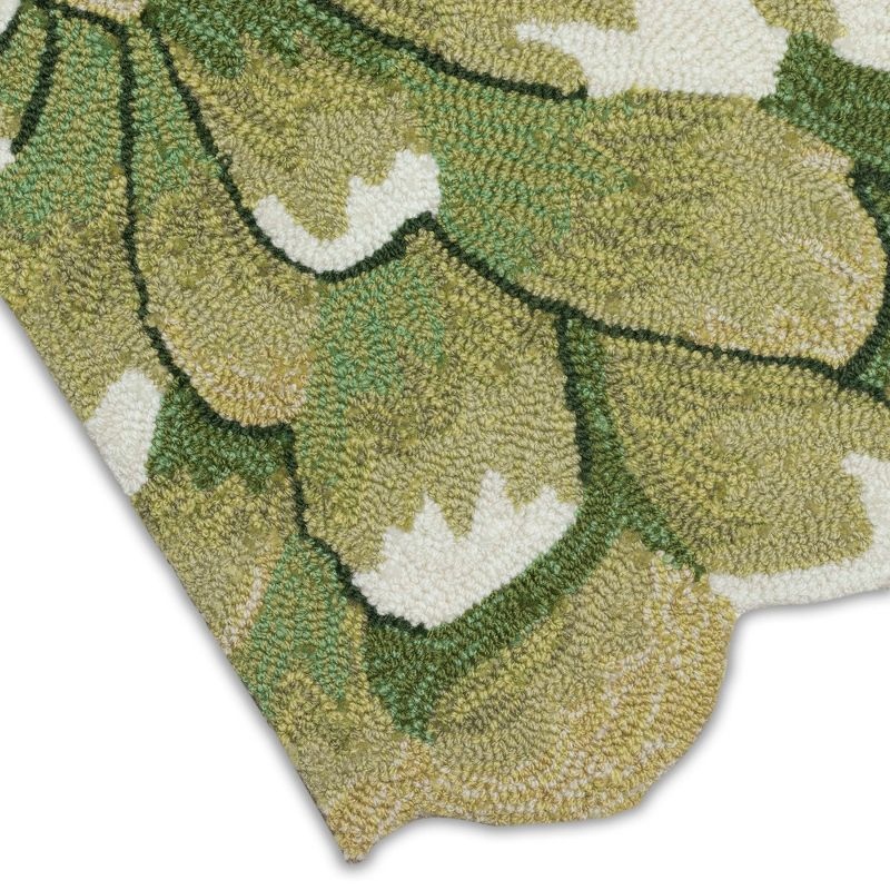 Liora Manne Frontporch Mum Indoor/Outdoor Rug Green 2' x 3'