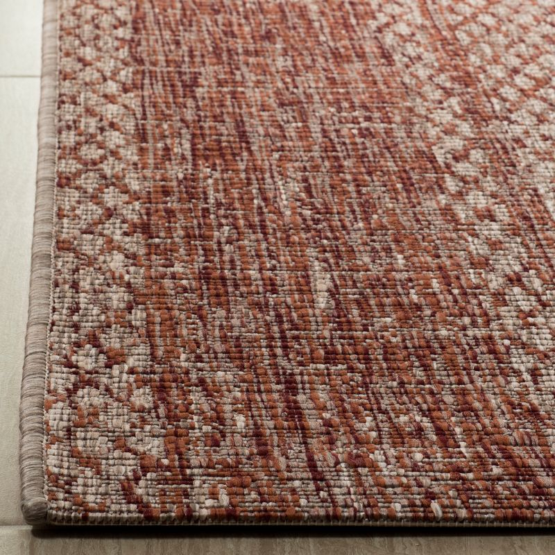 Courtyard CY8736 Power Loomed Indoor and Outdoor Area Rug - Light Beige/Terracotta - 5'3"x7'7" - Safavieh