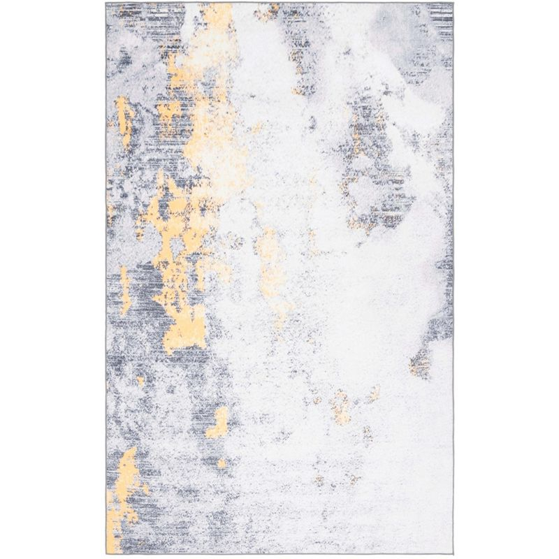 Tacoma TAC803 Power Loomed Machine Washable Area Rug - Grey/Gold - 5'x8' - Safavieh.
