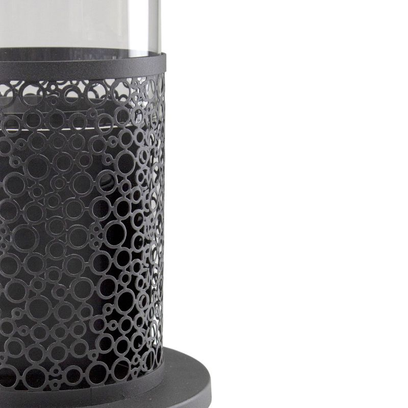 Northlight 19.75" Bio Ethanol Round Portable Tabletop Fireplace with Black Decorative Base