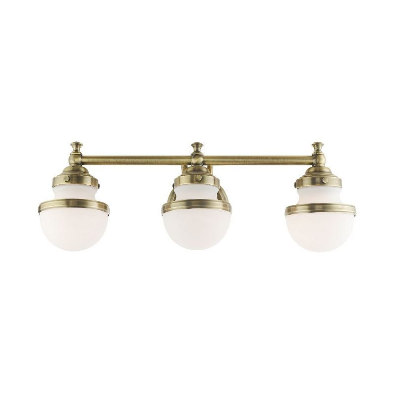Livex Lighting Oldwick 3 - Light Vanity in  Antique Brass