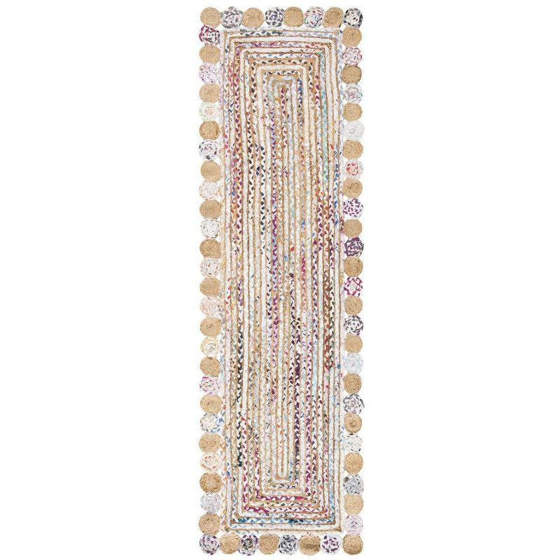 Cape Cod CAP201 Woven Indoor Runner Rug - Beige/Multi - 2'3"x14' - Safavieh