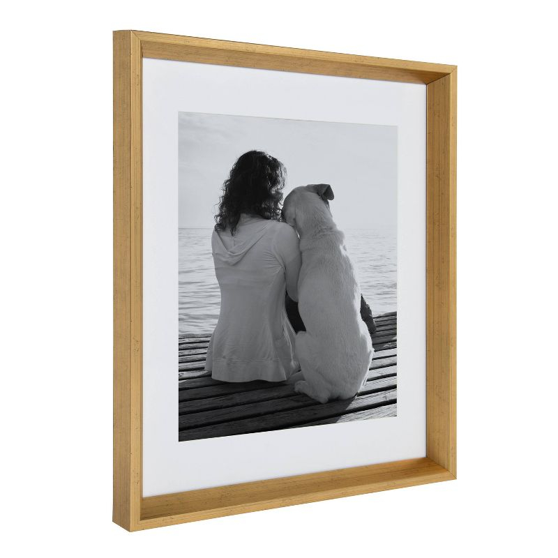 Kate & Laurel All Things Decor 14" x 18" Calder Wall Frame Gold : Modern Style, Dual Orientation, Plastic Construction