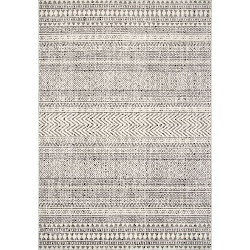 Nuloom Catherina Trellis 8x10 Indoor Area Rug for Living Room Bedroom Dining Room Kitchen, Grey/Ivory