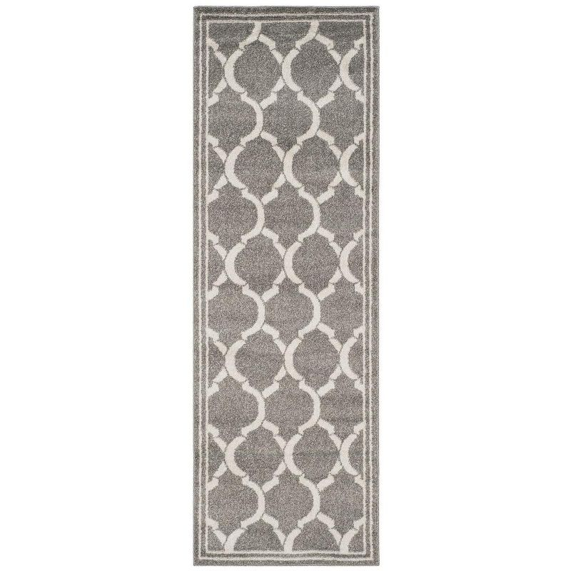 Amherst AMT415 Power Loomed Indoor Runner Rug - Dark Grey/Beige - 2'3"x9' - Safavieh