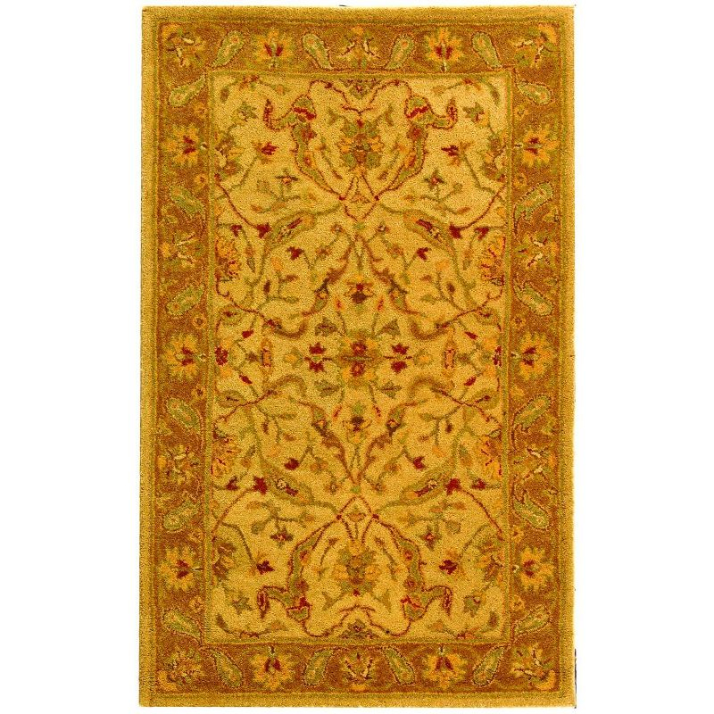 Antiquity AT311 Hand Tufted Area Rug - Ivory/Brown - 3'x5' - Safavieh.