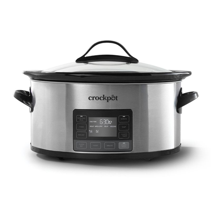 Crock-pot Crockpot 6-Quart Slow Cooker With Mytime Technology, Programmable Slow Cooker, Stainless Steel
