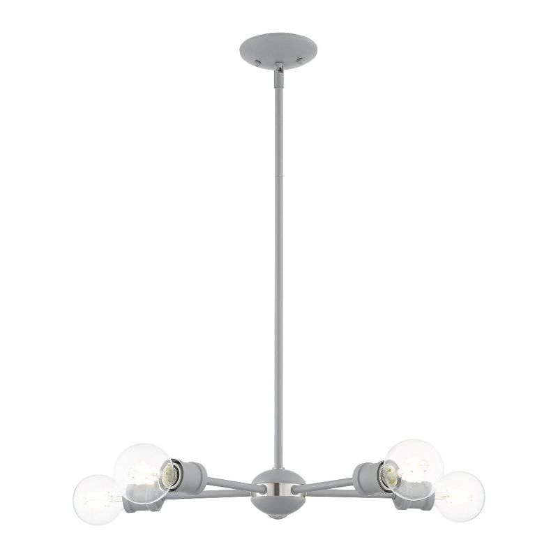 Livex Lighting Lansdale 5 - Light Chandelier in  Nordic Gray