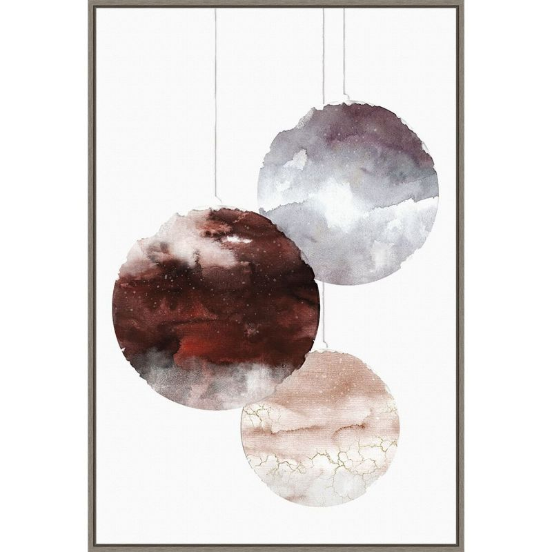 Amanti Art Holiday Time 3 Christmas Ornaments by Design Fabrikken Canvas Wall Art Print Framed 23-in. x 33-in.