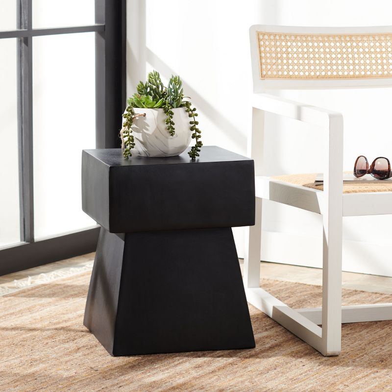 Zen Accent Stool - Indoor/Outdoor - VNN1000 - Black - Safavieh