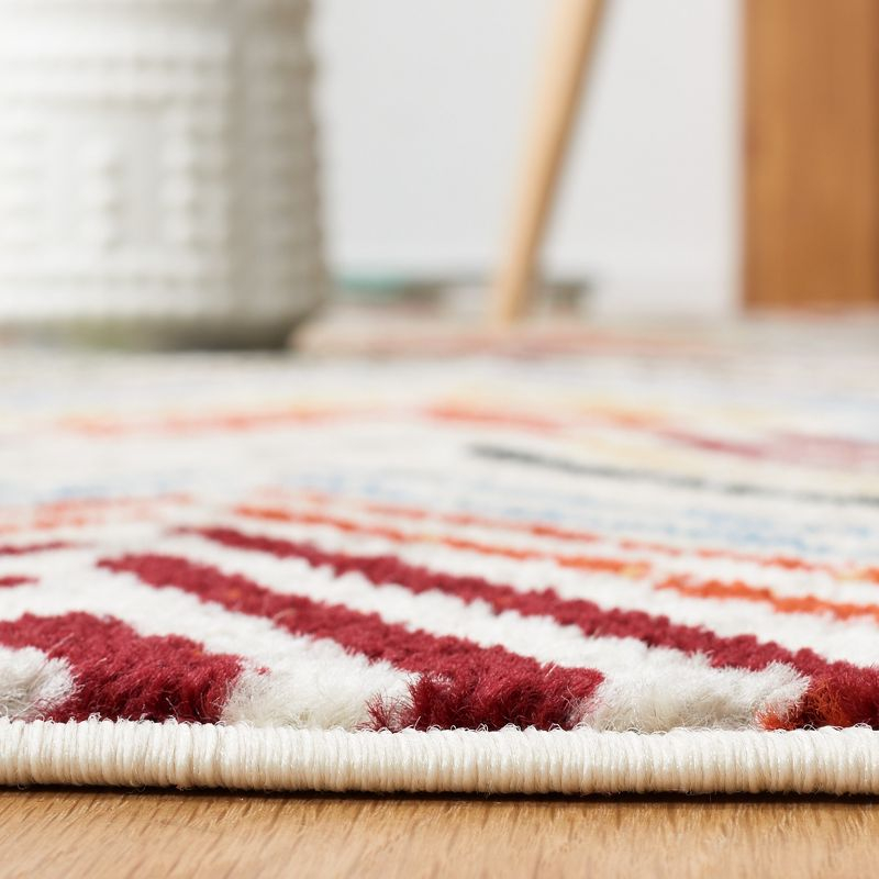 Amsterdam AMS110 Power Loomed Indoor Area Rug - Ivory/Red - 5'1"x7'6" - Safavieh