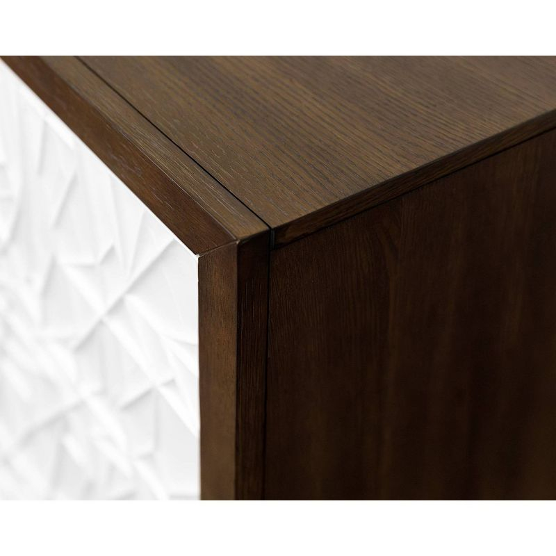 Modern Slender Wood Console: Enclosed Storage, Cable Management - Martin Furniture