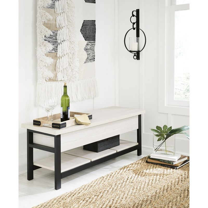 Signature Design by Ashley Casual Rhyson Storage Bench  White