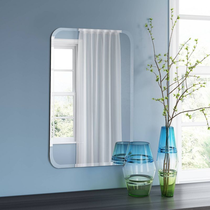 Howard Elliott 30"x22" Rectangular Frameless Beveled Wall Mirror