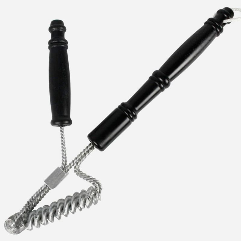 Brushtech Tactical Safety Grill Brush - Heavy-Duty BBQ Cleaning Brush with Galvanized Steel Springs, Large Handle for Deep Cleaning - Made in USA