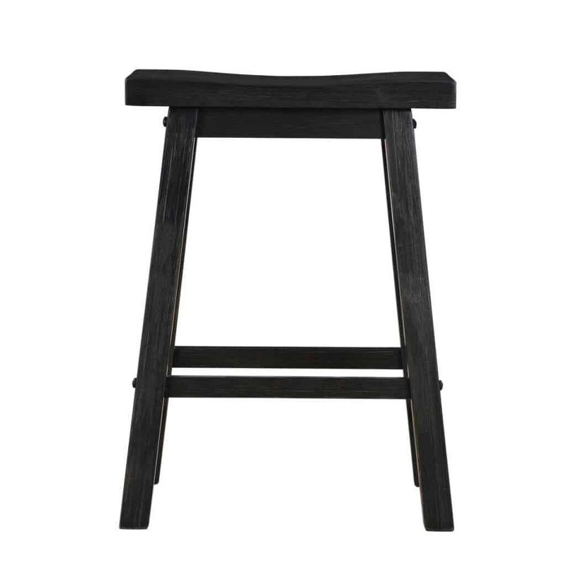 Boraam Sonoma Backless Saddle Counter Height Barstool Black Charcoal Finish