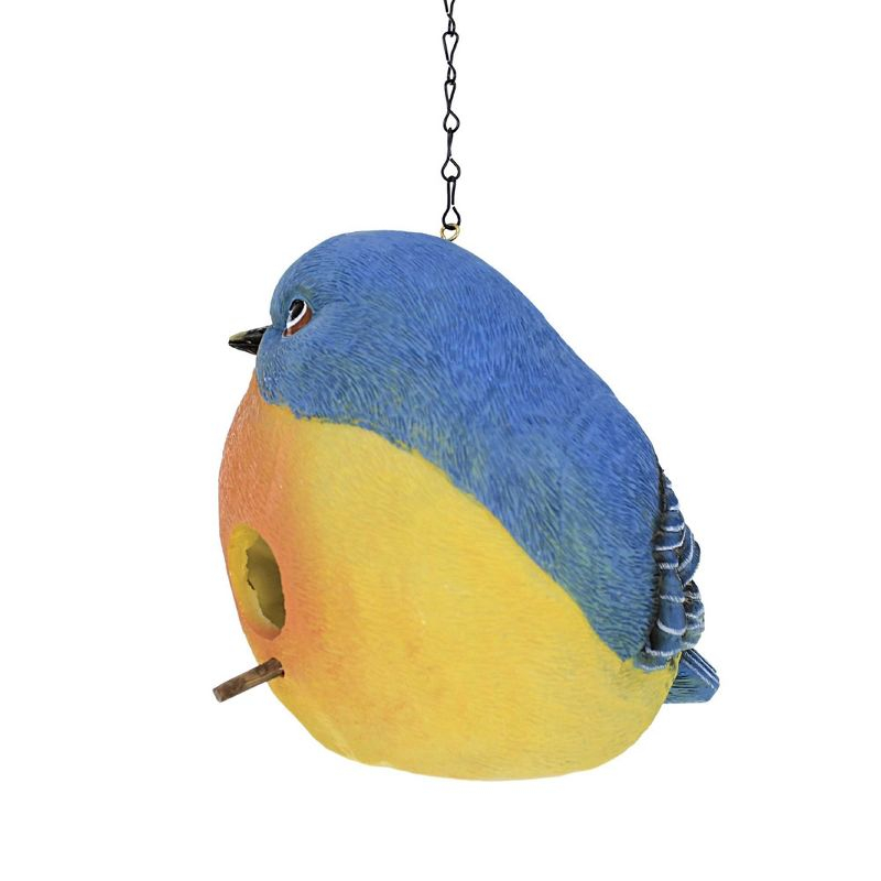 Home & Garden 6.75" Bird Birdhouse Blue Hanging Yard Decor Transpac  -  Bird And Insect Houses