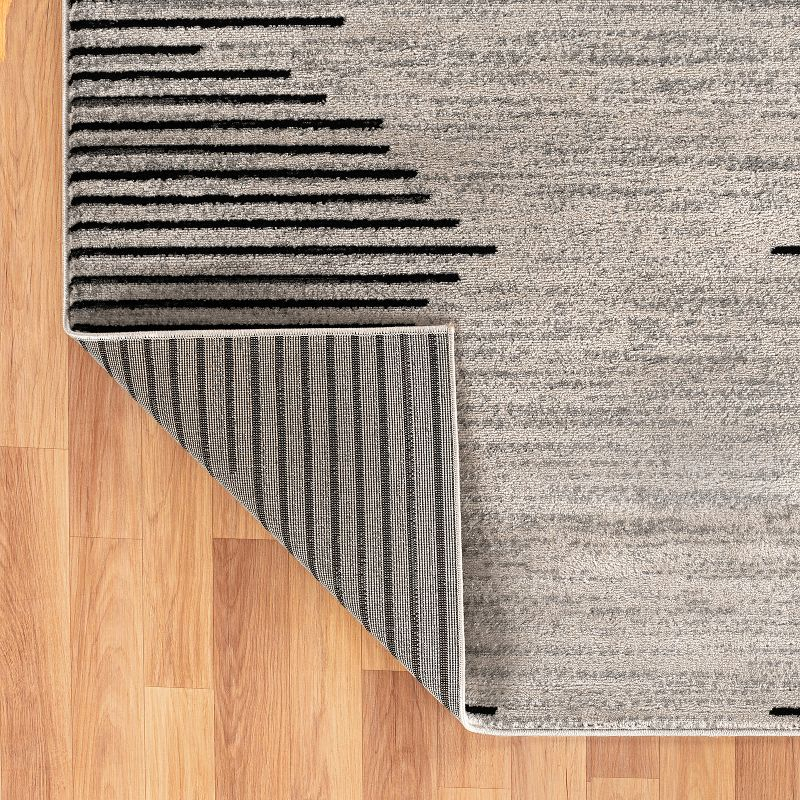 World Rug Gallery Area Rug Bohemian Stripe Jute Rug Carpets for Living Room Rugs for Sale - CREAM 8'x12'
