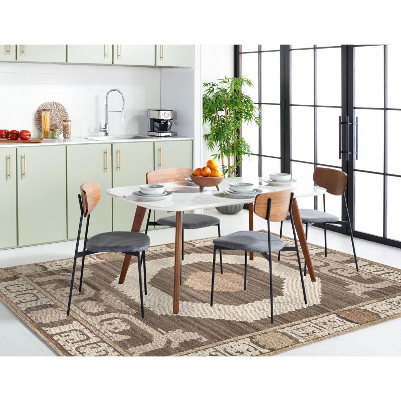 Kenya KNY313 Hand Knotted Area Rug - Ivory/Brown - 8'9"x11'9" - Safavieh.