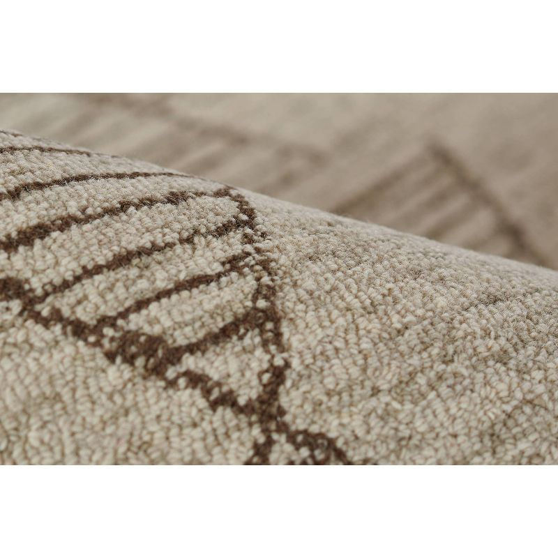 Momeni 5'x8' Teppe Geometric Handtufted Area Rug Gray: Wool, Low Pile, Indoor, Rectangle, Classic Pattern