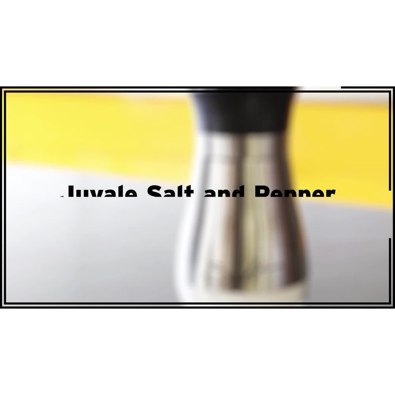 Juvale Stainless Steel Salt and Pepper Shakers Set with Glass Bottom, Perforated "S" and "P" Caps - Modern Kitchen Decor (4oz)