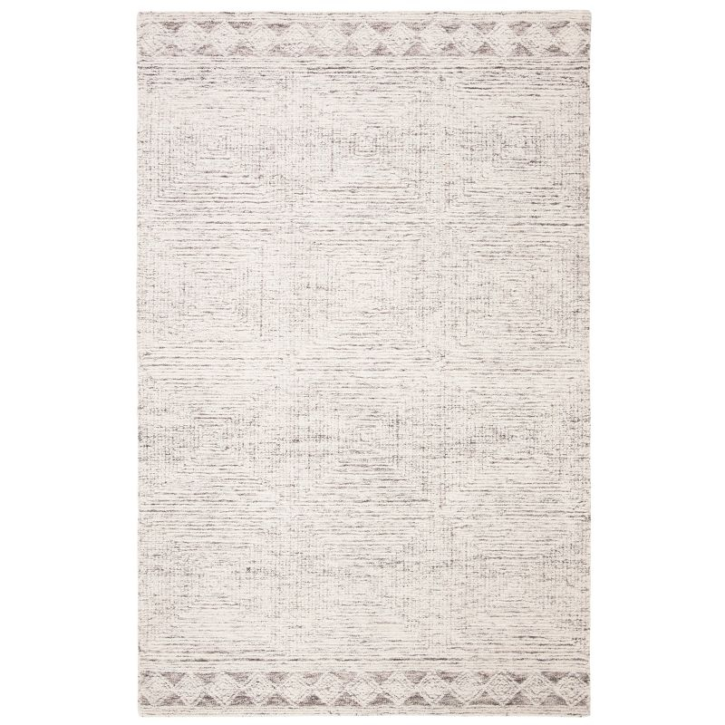 Abstract ABT349 Hand Tufted Area Rug - Ivory/Grey - 6'x9' - Safavieh .