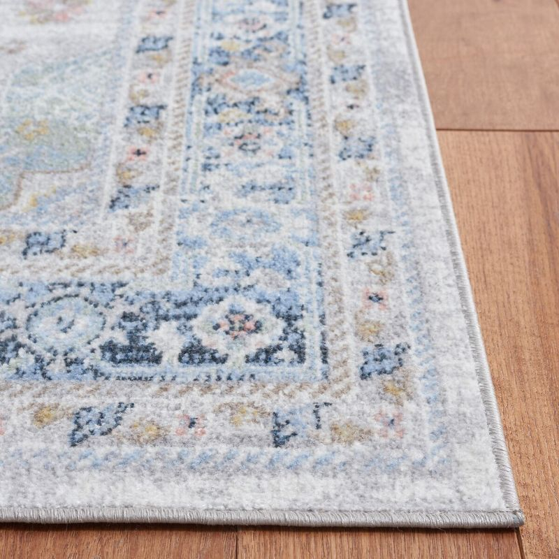 Bayside BAY116 Power Loomed Indoor Machine Washable Area Rug - Grey/Blue - 5'3"x7'6" - Safavieh