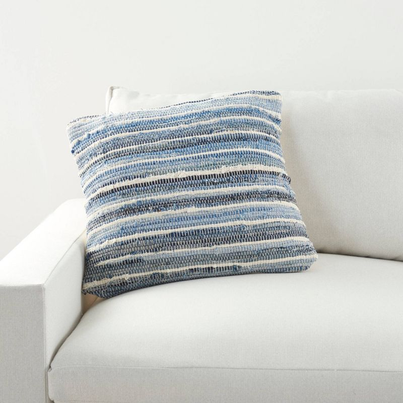 Life Styles Woven Throw Pillow Denim - Mina Victory