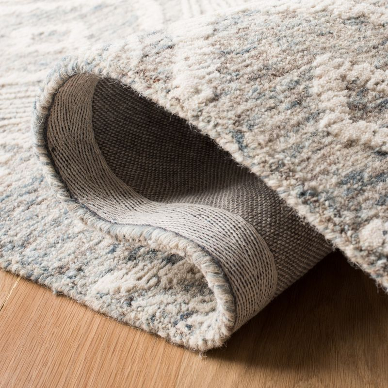 Abstract ABT347 Hand Tufted Area Rug - Ivory/Denim - 8'x10' - Safavieh .