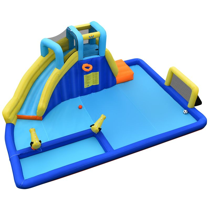 Costway Inflatable Water Slide Bounce House Climbing Wall without Blower