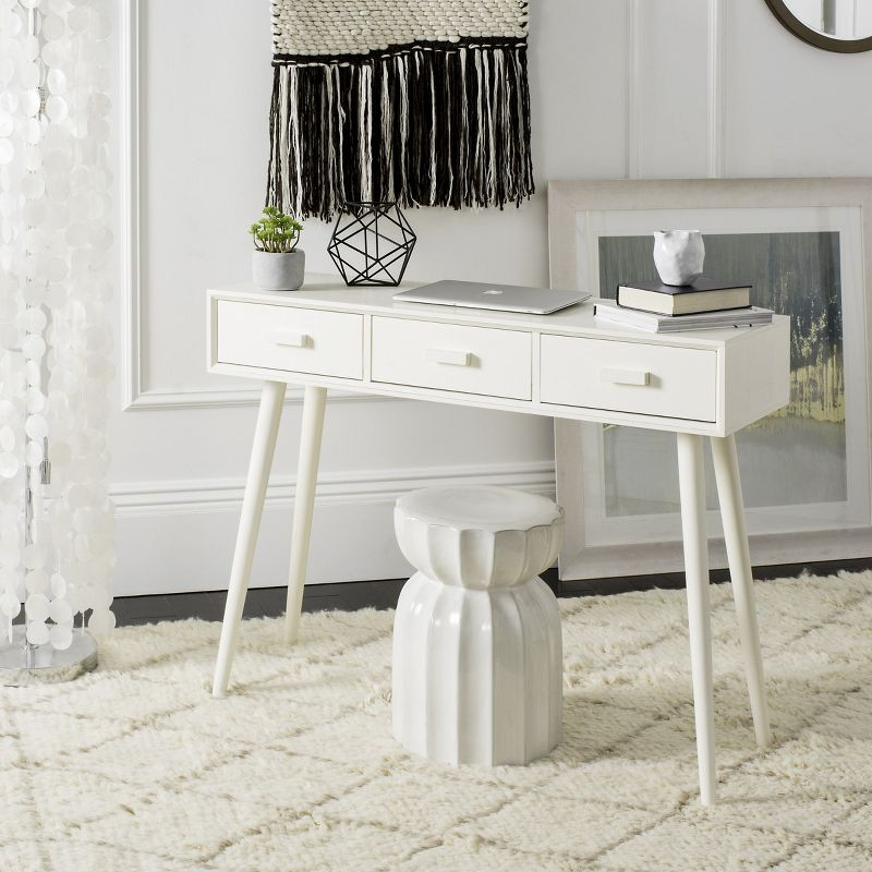 Albus 3 Drawer Console Table - CNS5701A - Off-White - Safavieh