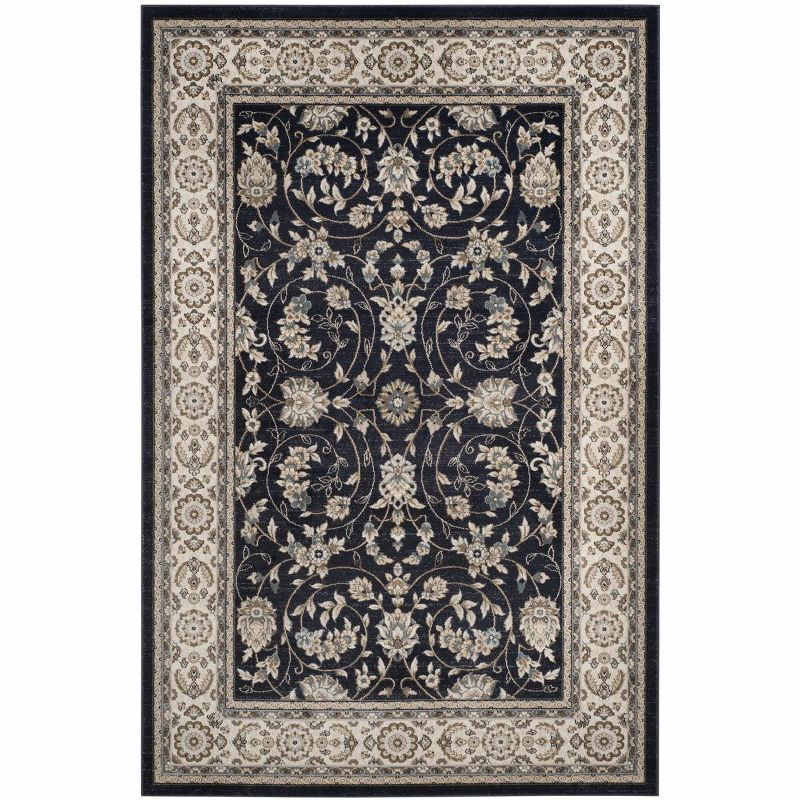 Lyndhurst LNH340 Power Loomed Area Rug - Anthracite/Cream - 8'x10' - Safavieh