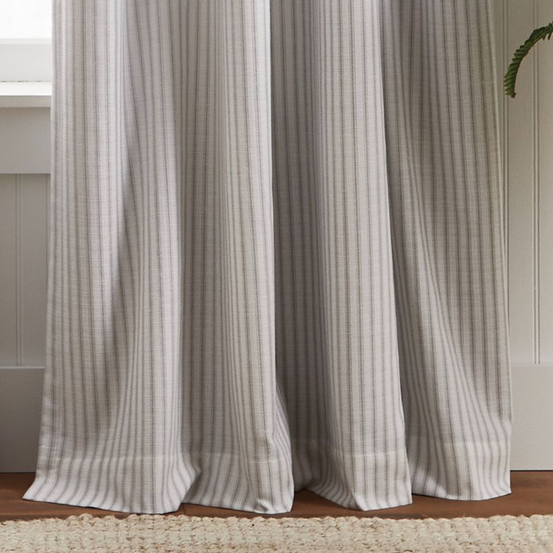 Martha Stewart 2pk 84" Ticking Stripe Back Tab Blackout