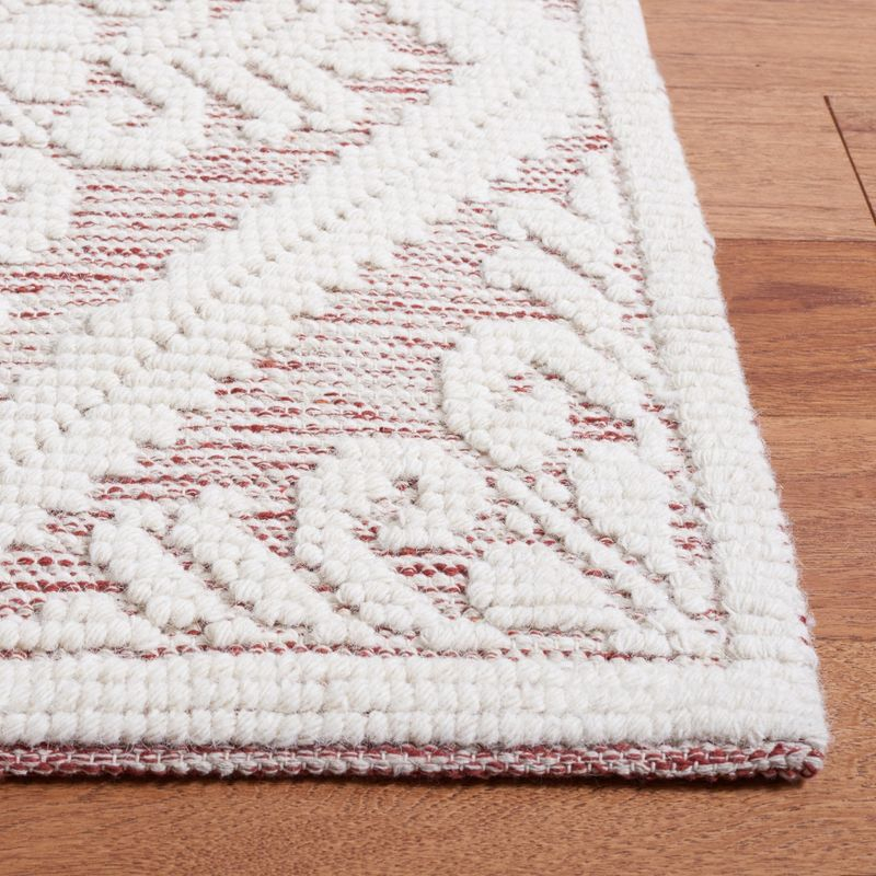 Vermont VRM306 Hand Woven Area Rug - Ivory/Red - 6'x9' - Safavieh.