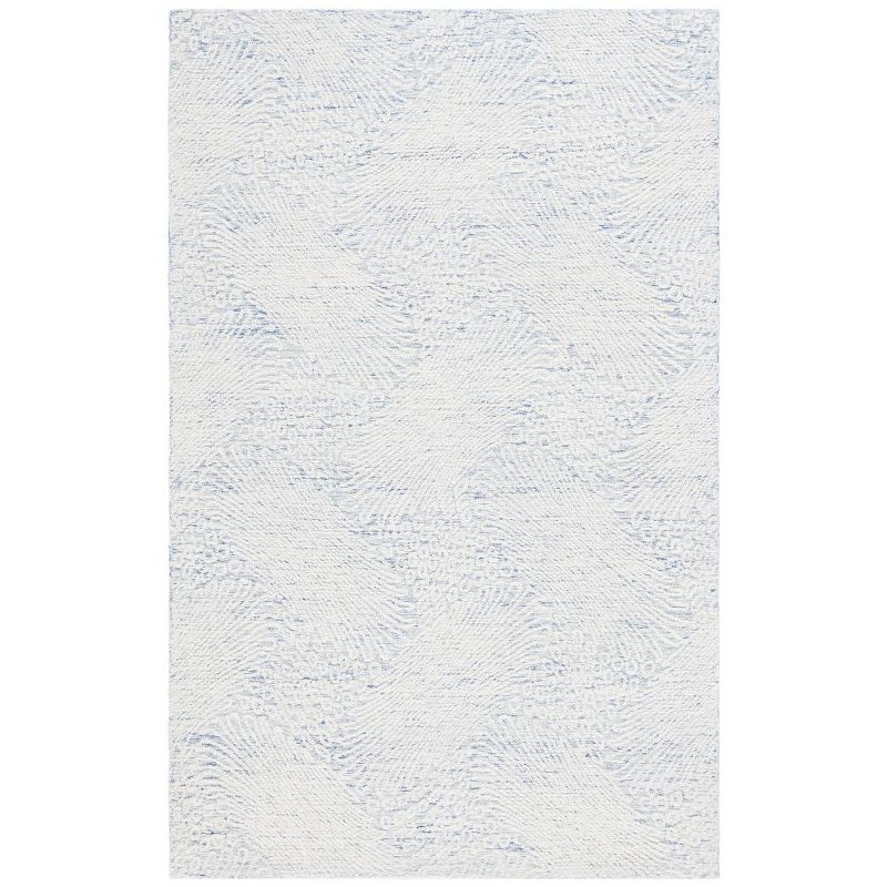Ebony EBN105 Hand Tufted Indoor Area Rug - Blue/Ivory - 4'x6' - Safavieh