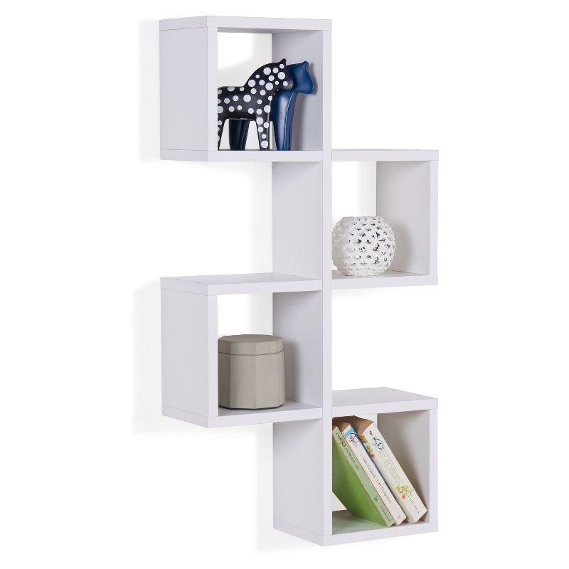 30" x 15.25" Cubby Chessboard Wall Shelf White - Danya B.