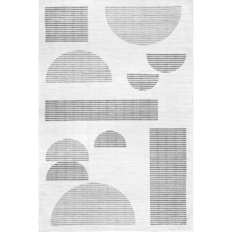 Nuloom Fae Geometric Shapes Pet Friendly Machine Washable Area Rug, 8' x 10', Ivory