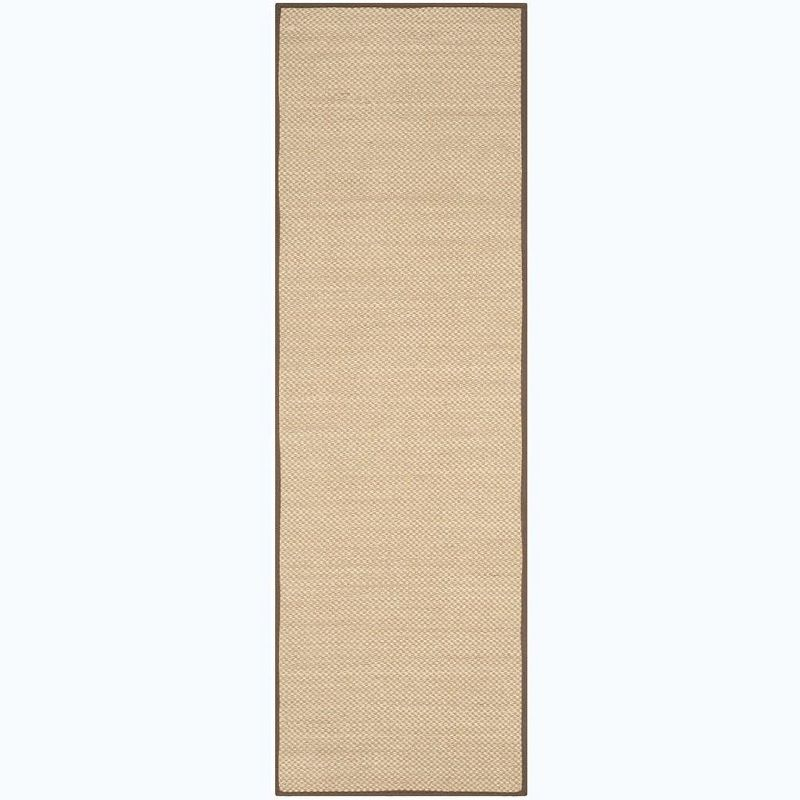Natural Fiber NF141 Power Loomed Indoor Runner Rug - Maize/Brown - 2'6"x6' - Safavieh.