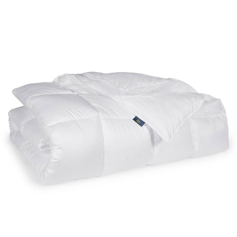 Queen Down Illusion Extra Warmth Down Alternative Comforter - Serta: Hypoallergenic, 300 Thread Count, Machine Washable