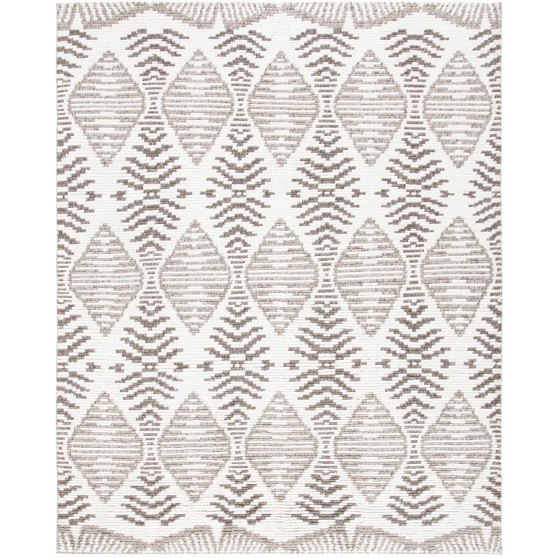 Kenya KNY175 Hand Knotted Area Rug - Grey/Ivory - 8'x10' - Safavieh