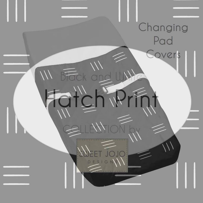 Sweet Jojo Designs Boy or Girl Gender Neutral Unisex Changing Pad Cover Boho Hatch Black and White