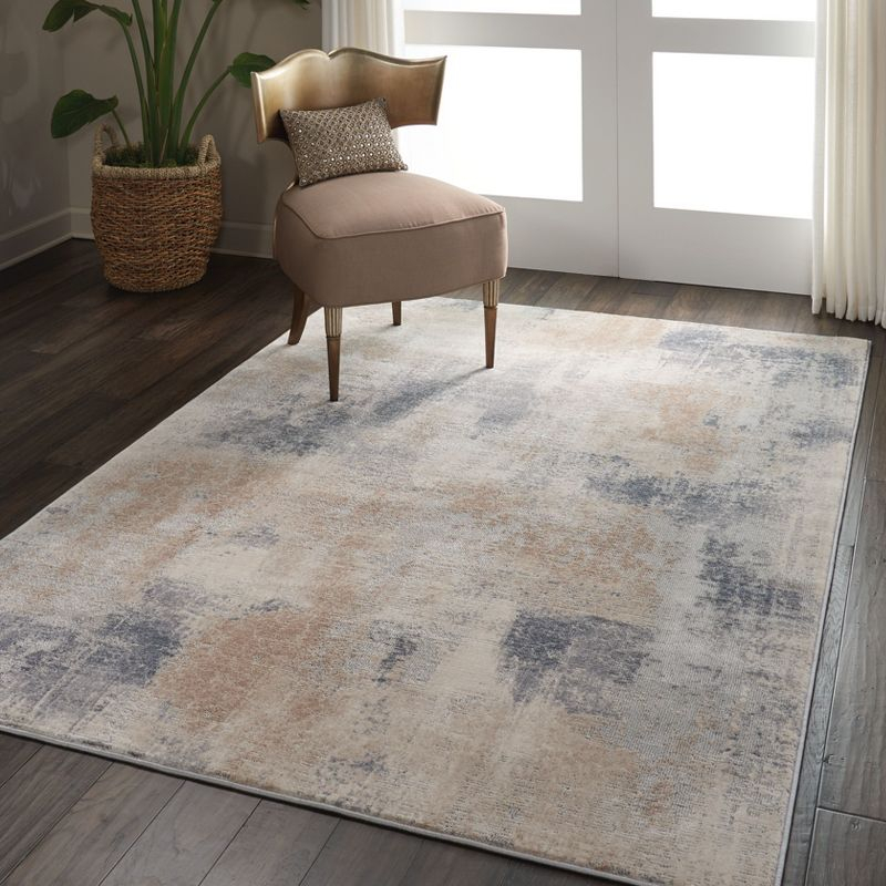 Nourison Rustic Textures Contemporary Abstract Indoor Area Rug Beige/Grey 3'11" x 5'11"