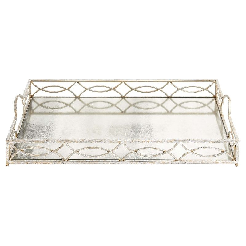 Modern Reflections Rustic Iron Tray (25") - Olivia & May
