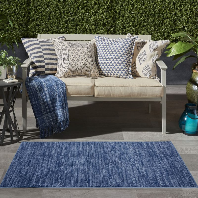 Nourison Nourison Essentials NRE01 Indoor/outdoor Area Rug - Navy Blue 3' x 5'