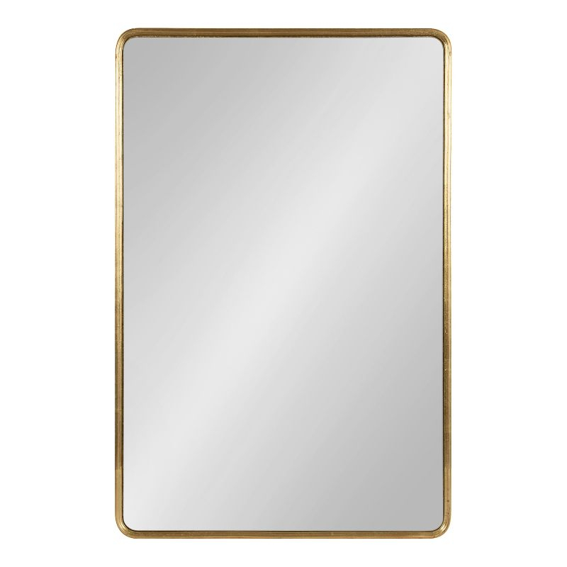 Kate and Laurel Caskill MDF Rectangle Mirror, 24x36, Gold