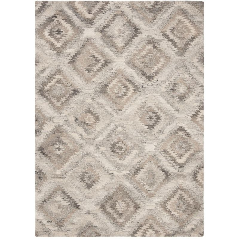 Wyndham WYD802 Hand Tufted Indoor Area Rug - Grey/Taupe - 5'x8' - Safavieh
