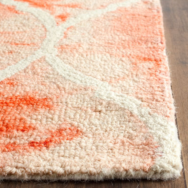 Dip Dye DDY685 Hand Tufted Indoor Accent Rug - Orange/Ivory - 2'x3' - Safavieh